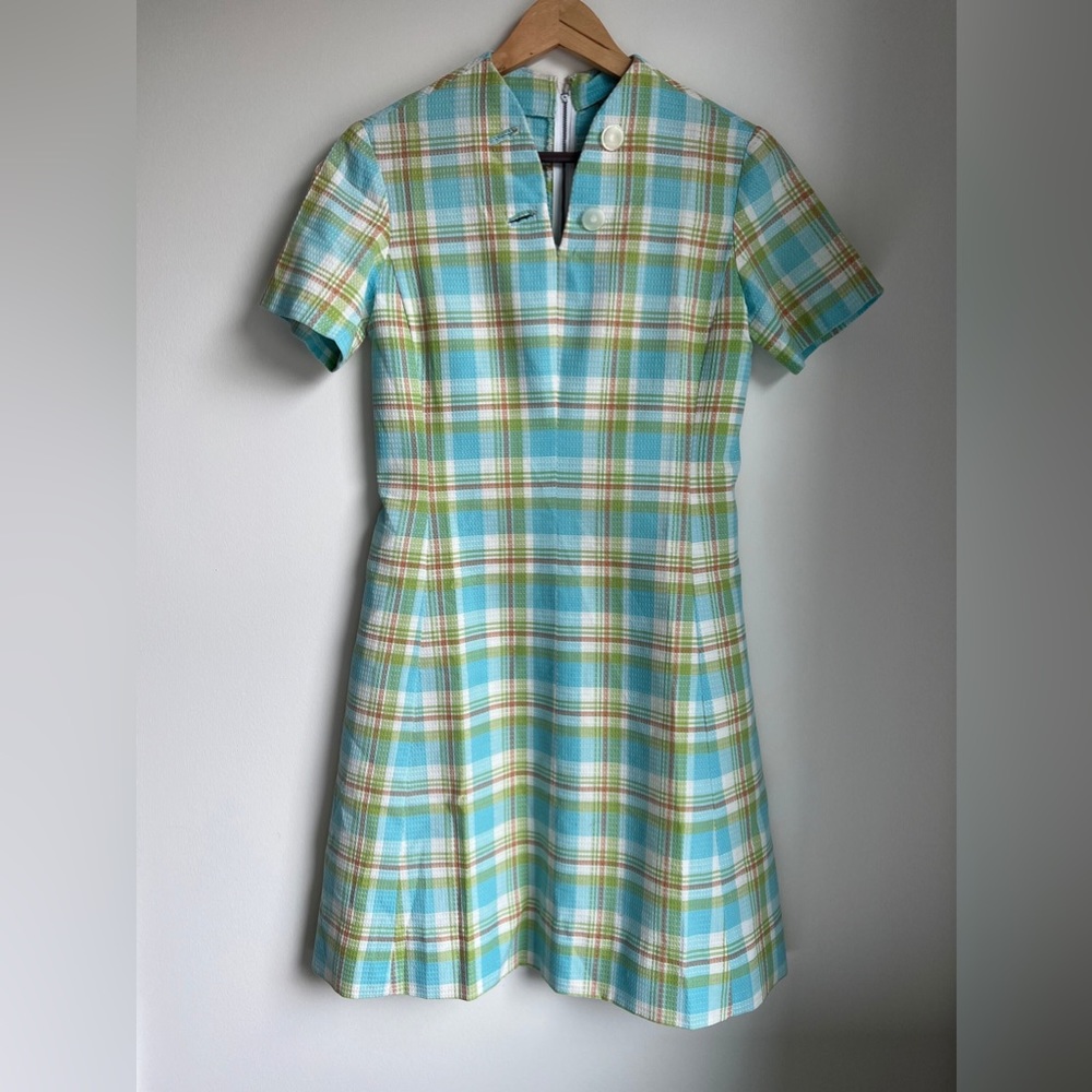 Vintage 1960s plaid dress